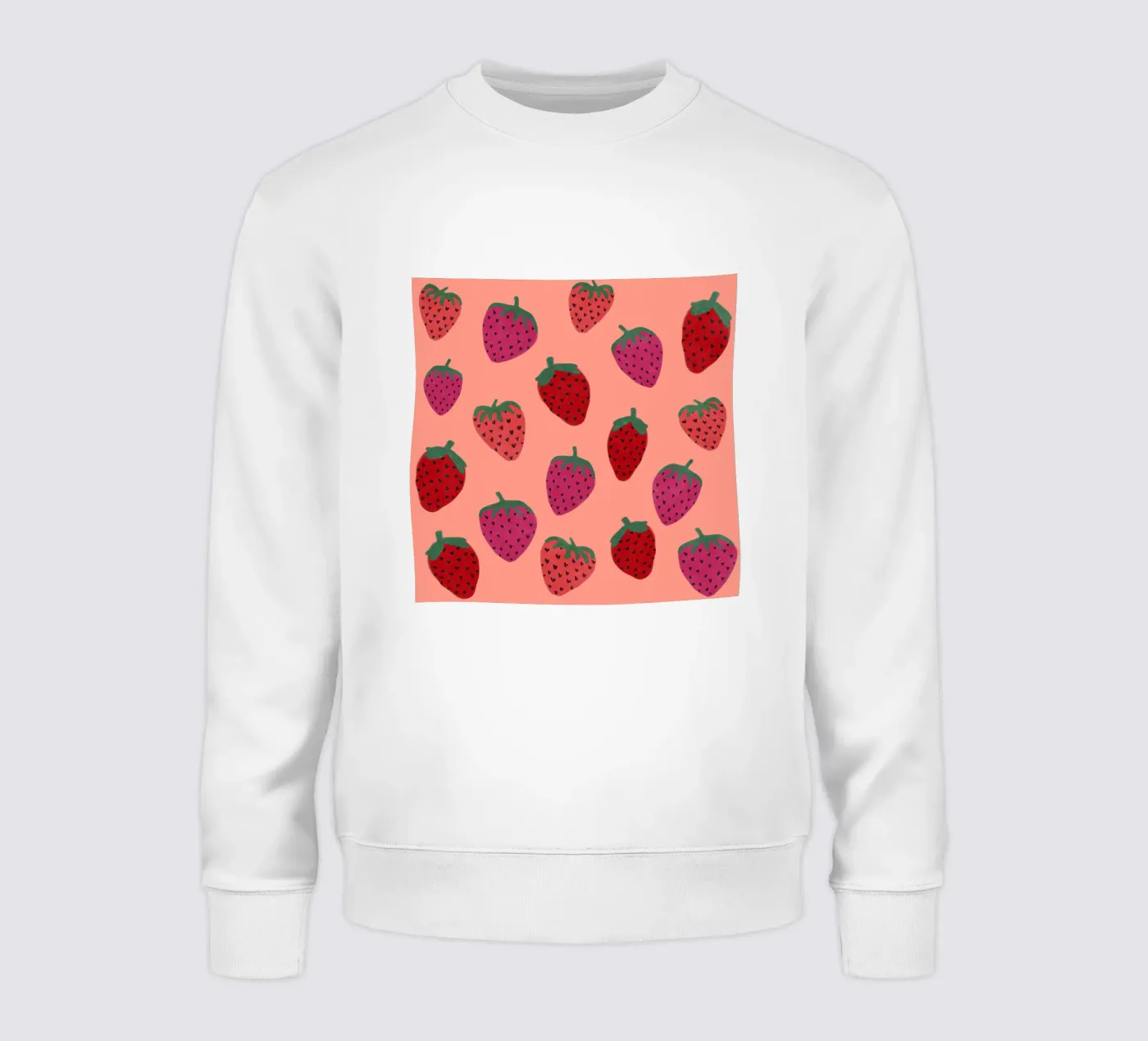 Strawberry Pattern felpa da Illustration Raissa Oltmanns