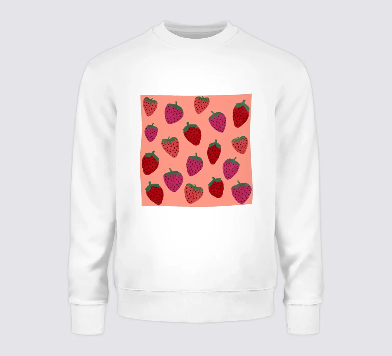 Strawberry Pattern sweatshirt by Illustration Raissa Oltmanns