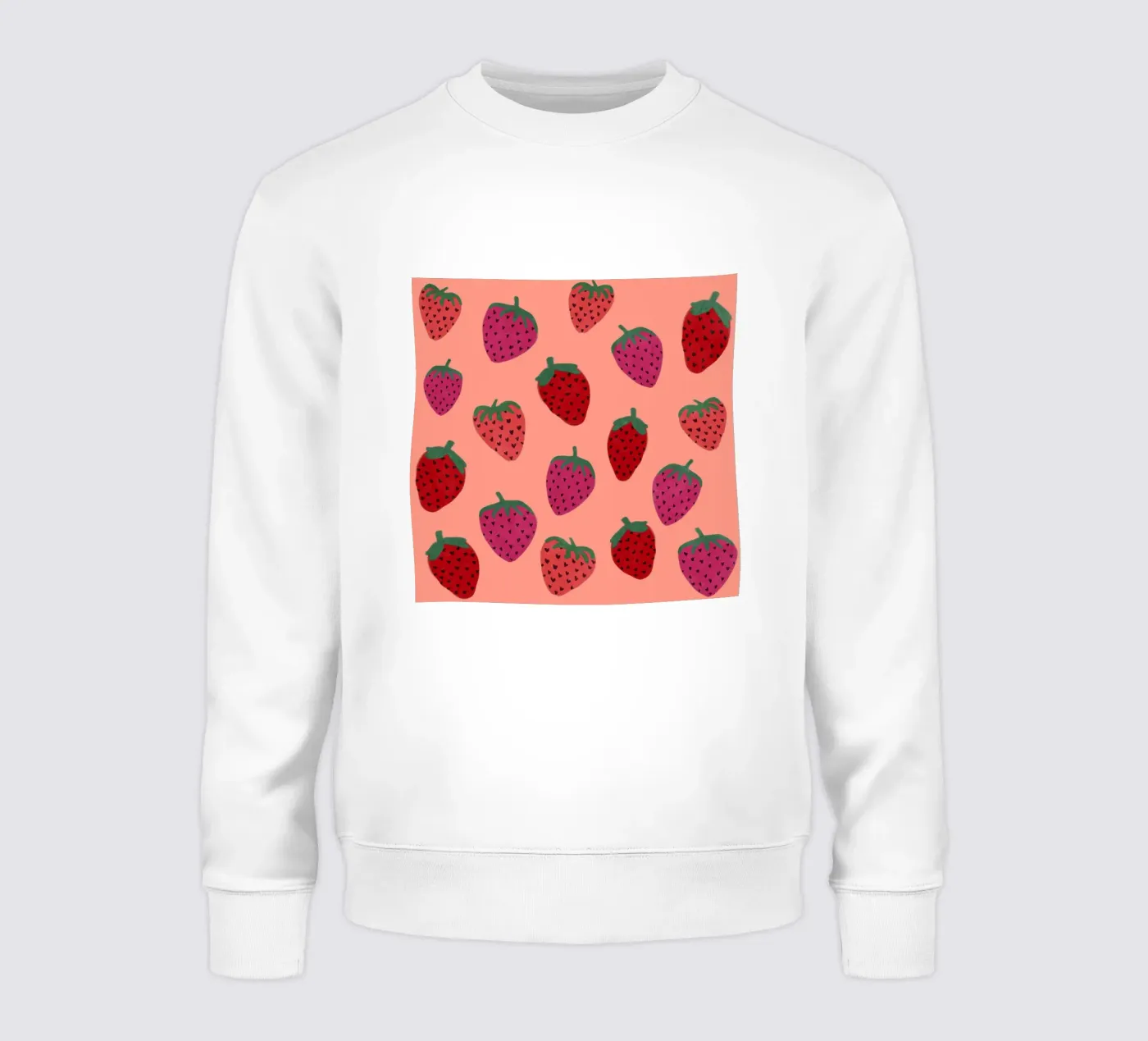 Strawberry Pattern felpa da Illustration Raissa Oltmanns