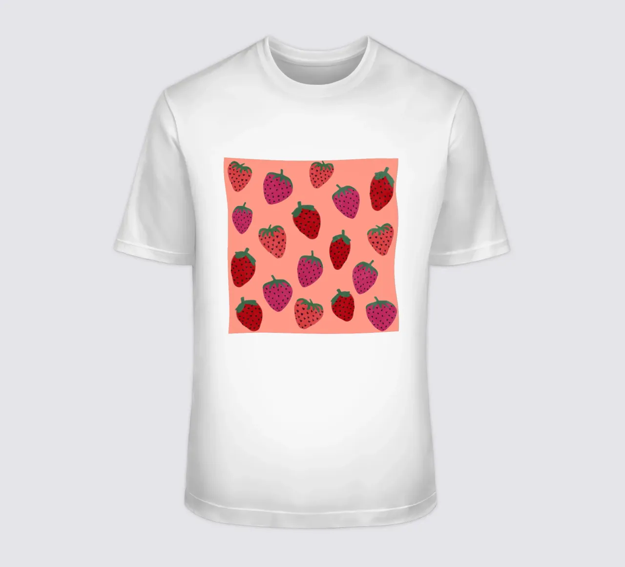 Strawberry Pattern t-shirt da Illustration Raissa Oltmanns