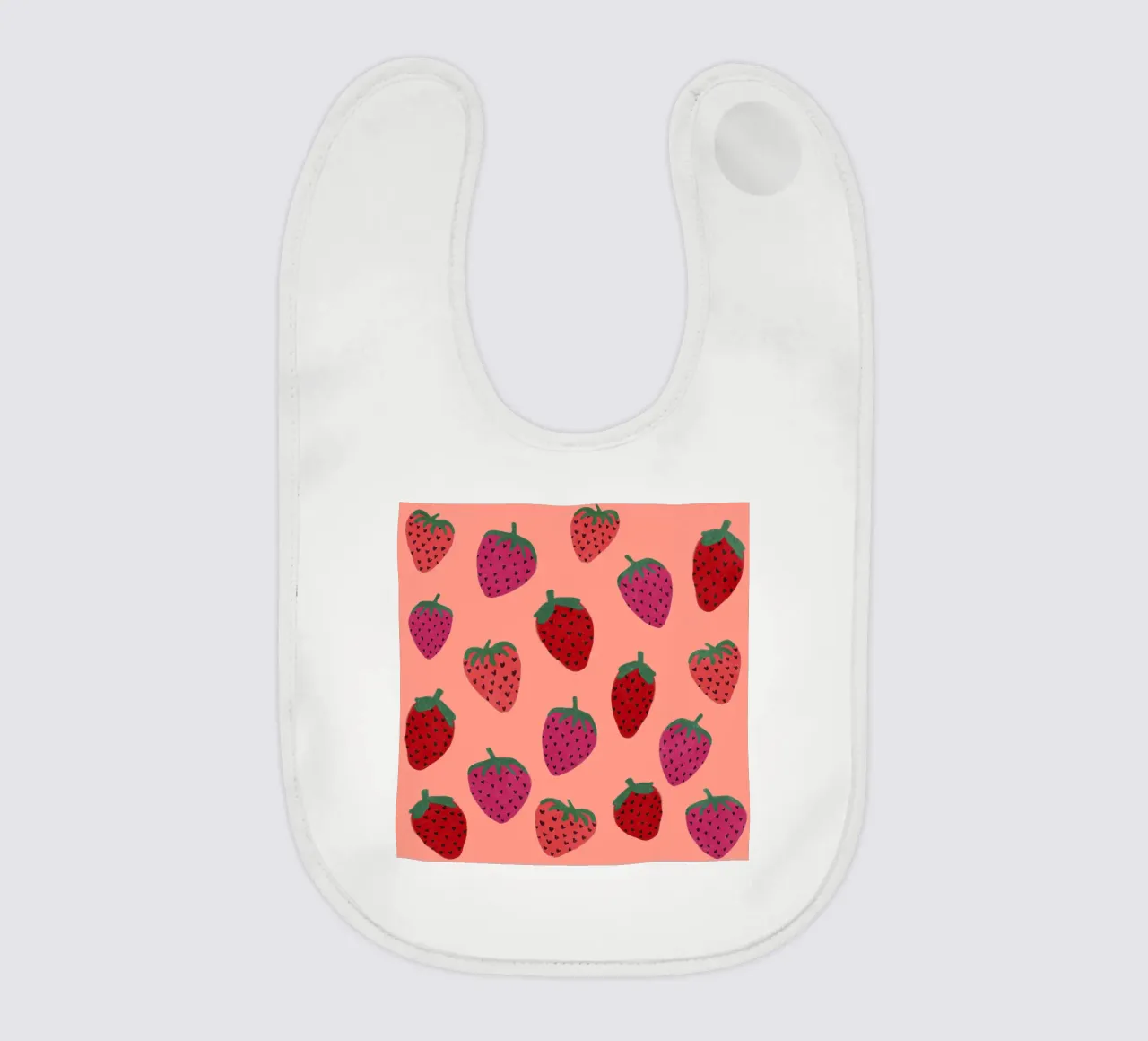 Strawberry Pattern bavaglino da Illustration Raissa Oltmanns