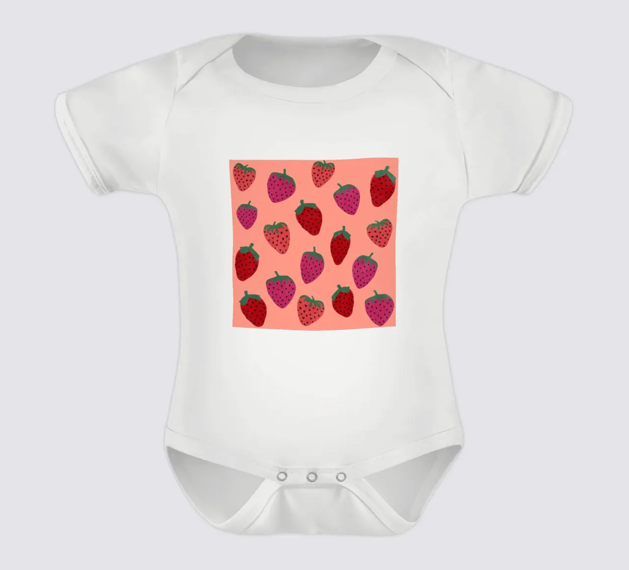 Strawberry Pattern body bébé de Illustration Raissa Oltmanns