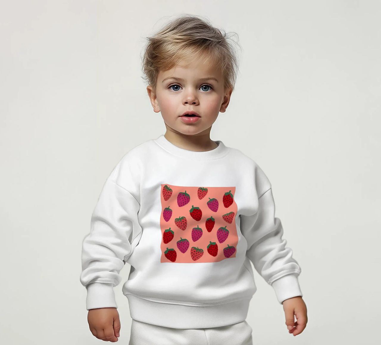 Strawberry Pattern felpa neonato da Illustration Raissa Oltmanns