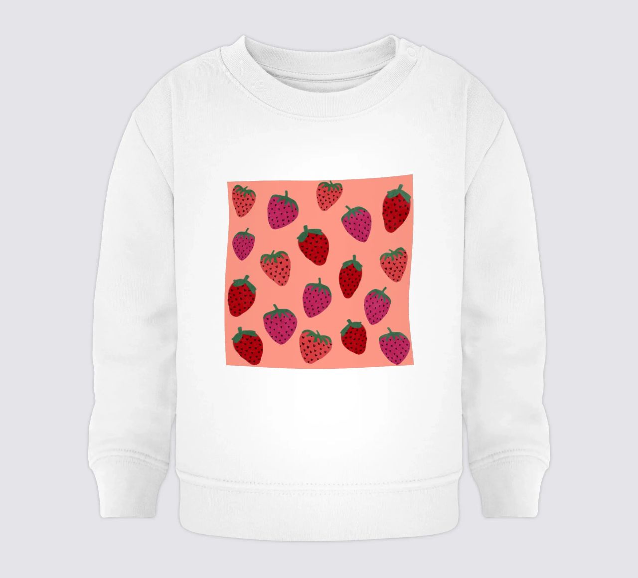 Strawberry Pattern felpa neonato da Illustration Raissa Oltmanns