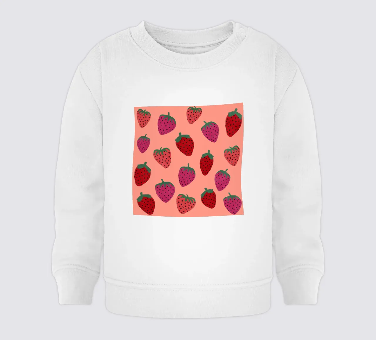 Strawberry Pattern felpa neonato da Illustration Raissa Oltmanns