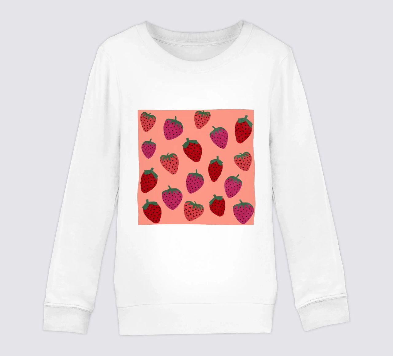 Strawberry Pattern felpa bambino da Illustration Raissa Oltmanns