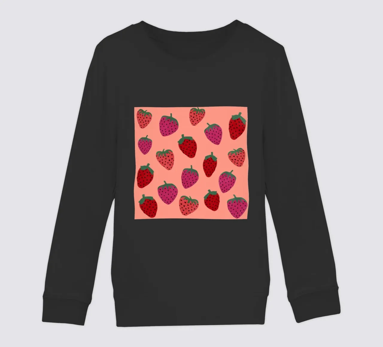 Strawberry Pattern felpa bambino da Illustration Raissa Oltmanns