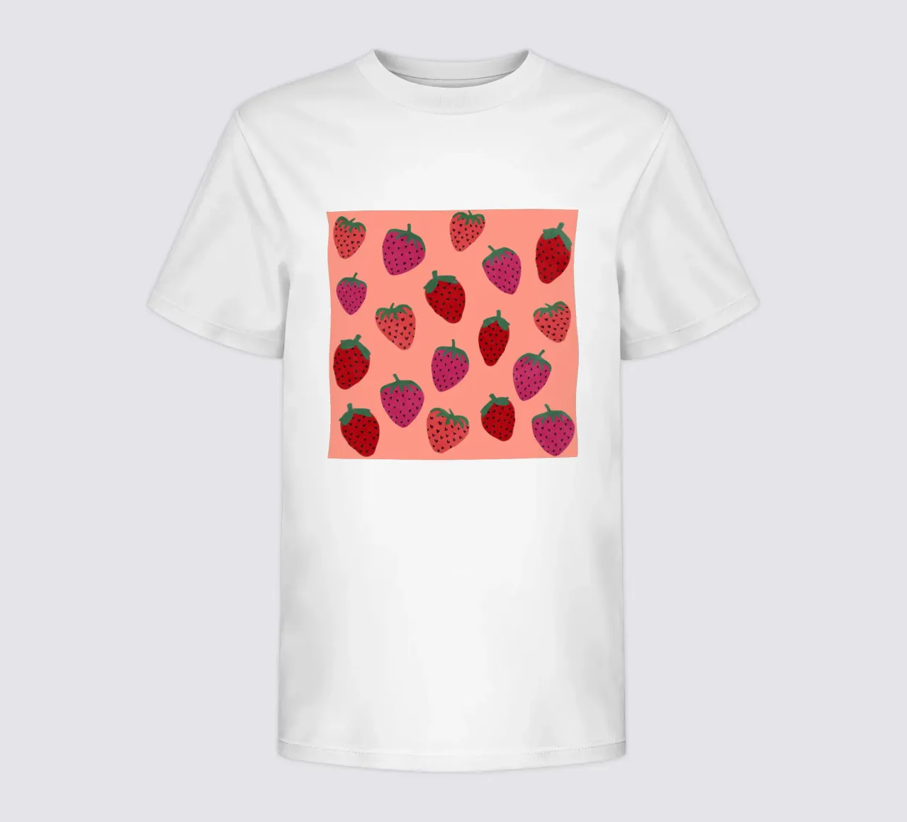 Strawberry Pattern t-shirt bambini da Illustration Raissa Oltmanns