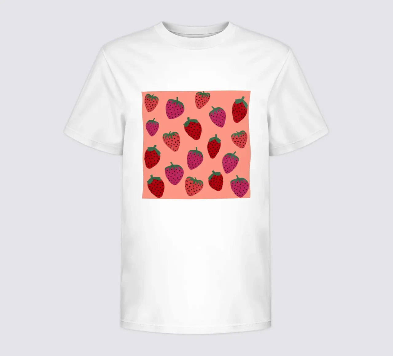 Strawberry Pattern t-shirt bambini da Illustration Raissa Oltmanns