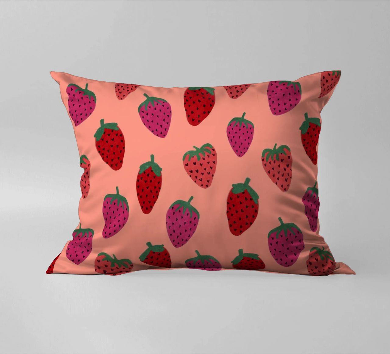 Strawberry Pattern cuscino da Illustration Raissa Oltmanns