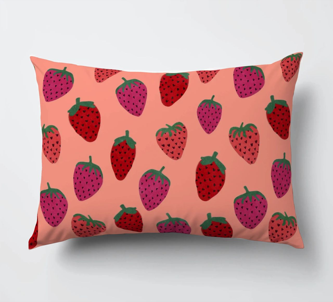Strawberry Pattern cuscino da Illustration Raissa Oltmanns