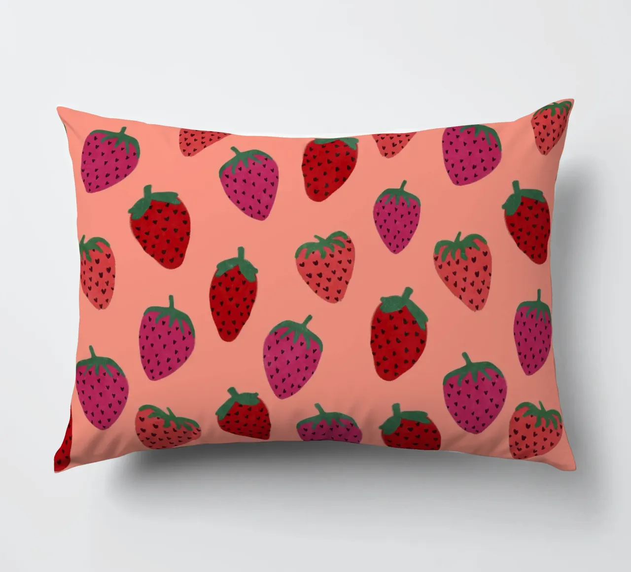 Strawberry Pattern cojín de Illustration Raissa Oltmanns