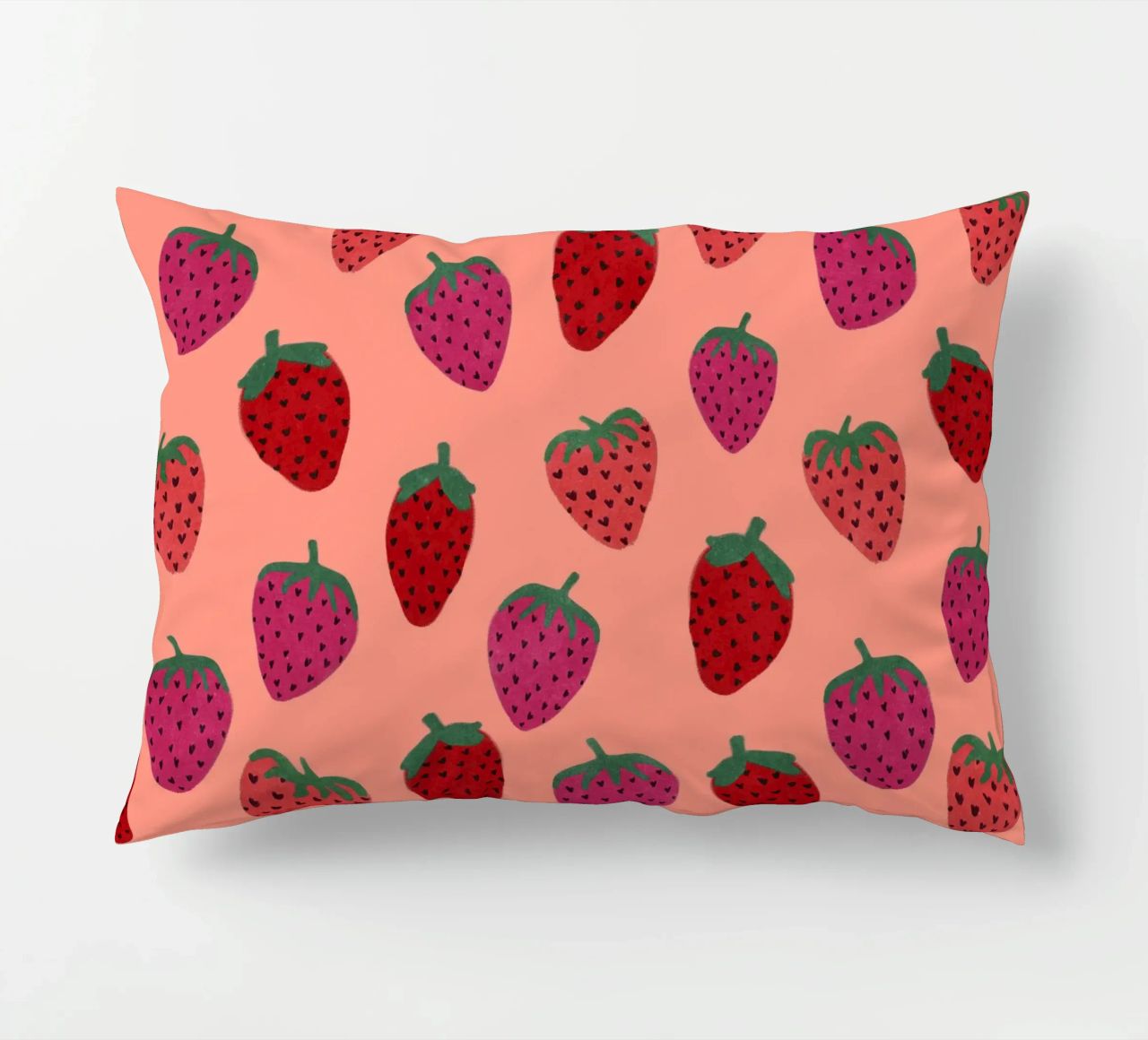 Strawberry Pattern cuscino da Illustration Raissa Oltmanns