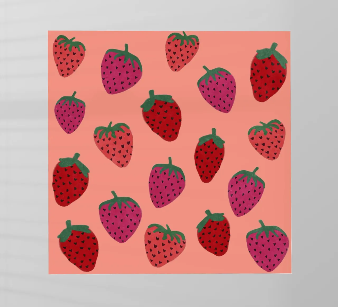 Strawberry Pattern pellicola backlit da Illustration Raissa Oltmanns