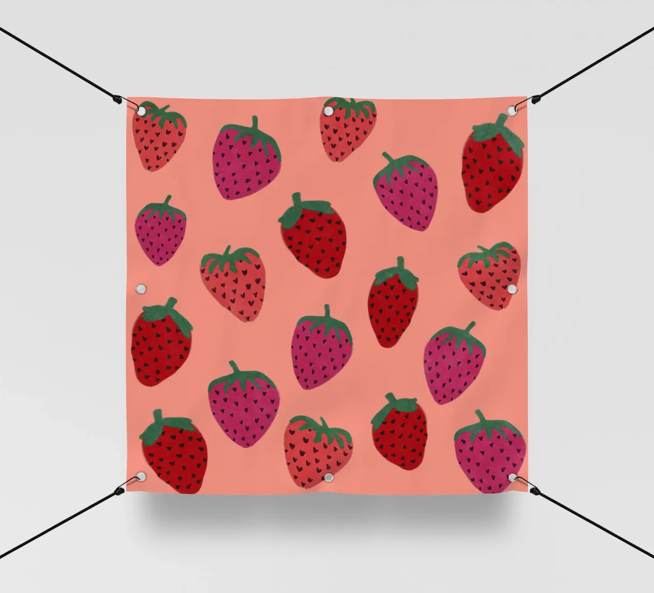 Strawberry Pattern pvc cover by Illustration Raissa Oltmanns