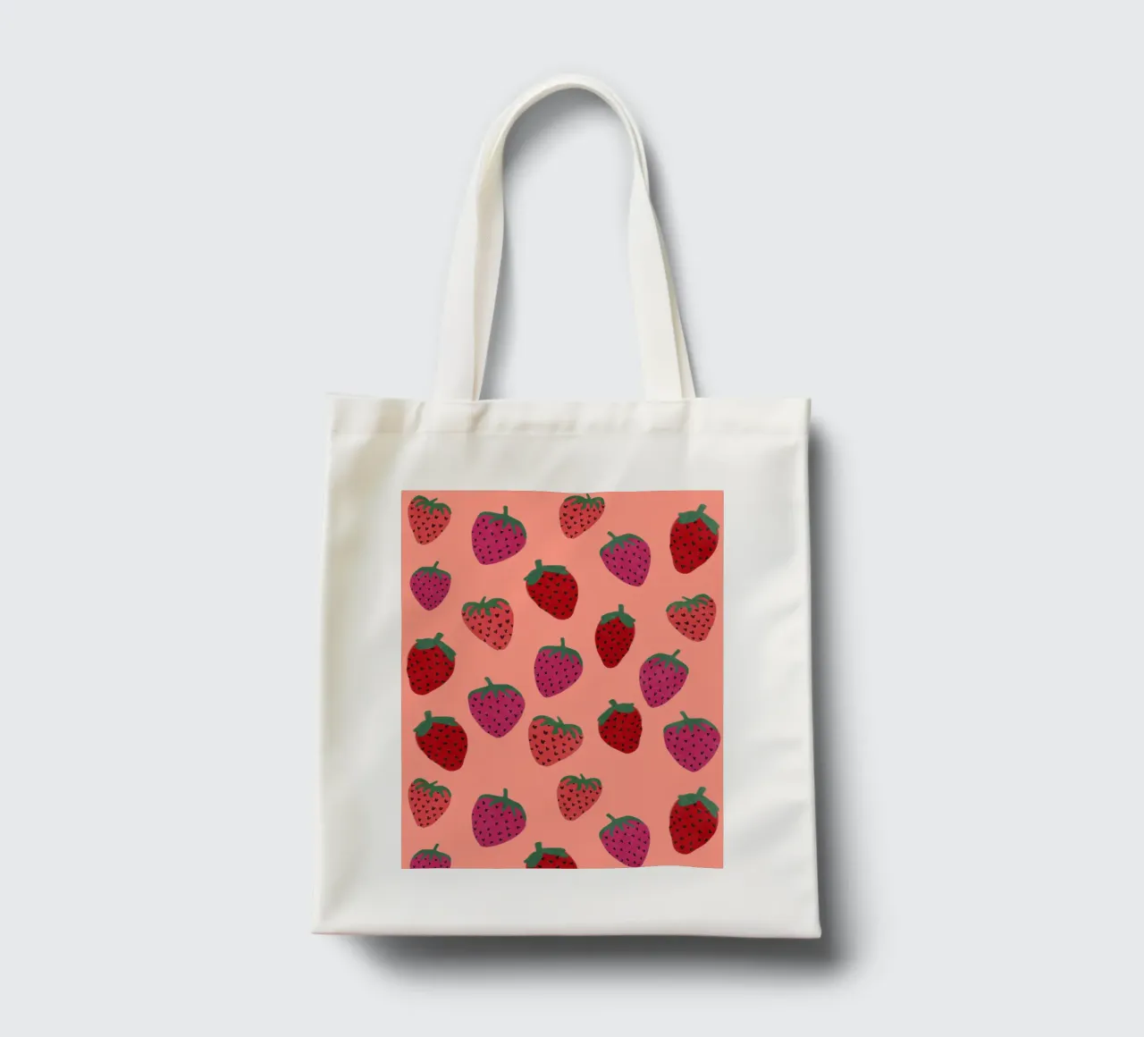 Strawberry Pattern borsa in juta da Illustration Raissa Oltmanns