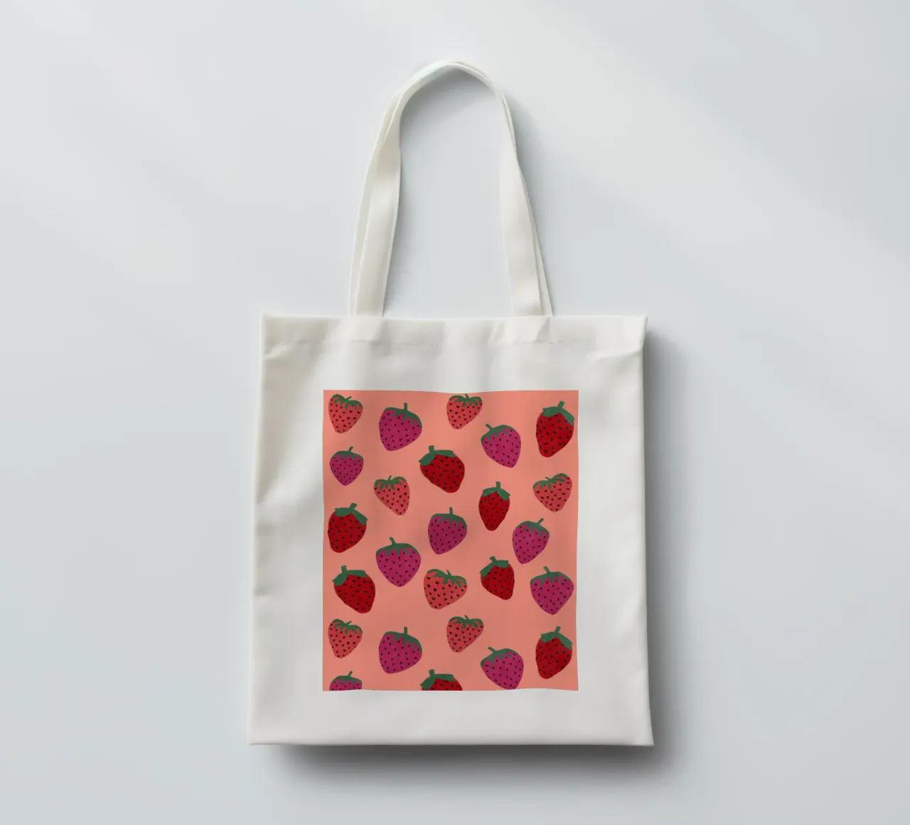 Strawberry Pattern borsa in juta da Illustration Raissa Oltmanns
