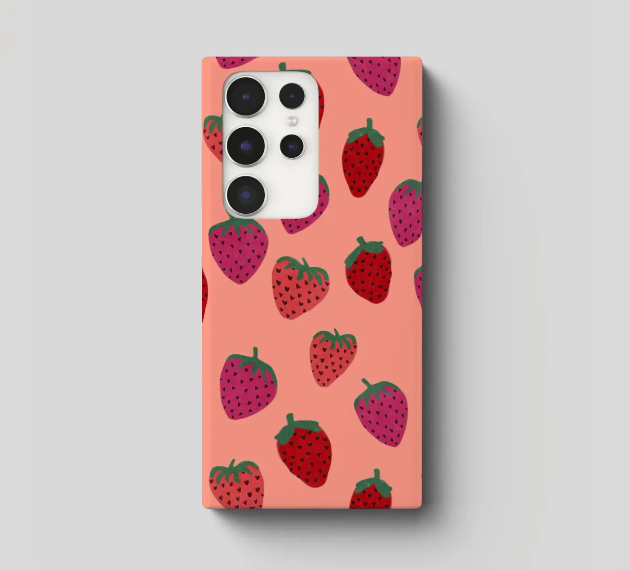 Strawberry Pattern cover samsung da Illustration Raissa Oltmanns