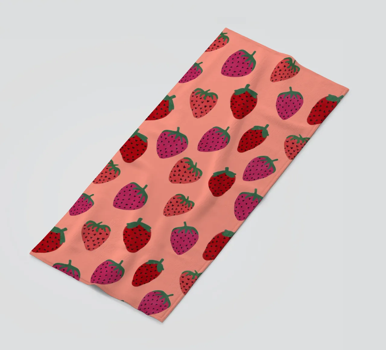 Strawberry Pattern telo mare da Illustration Raissa Oltmanns