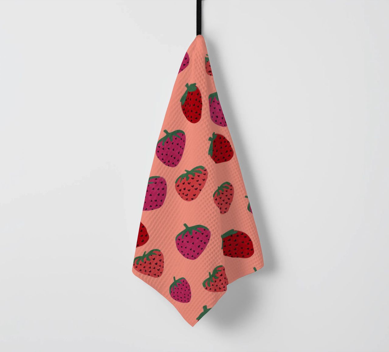 Strawberry Pattern tea towel by Illustration Raissa Oltmanns