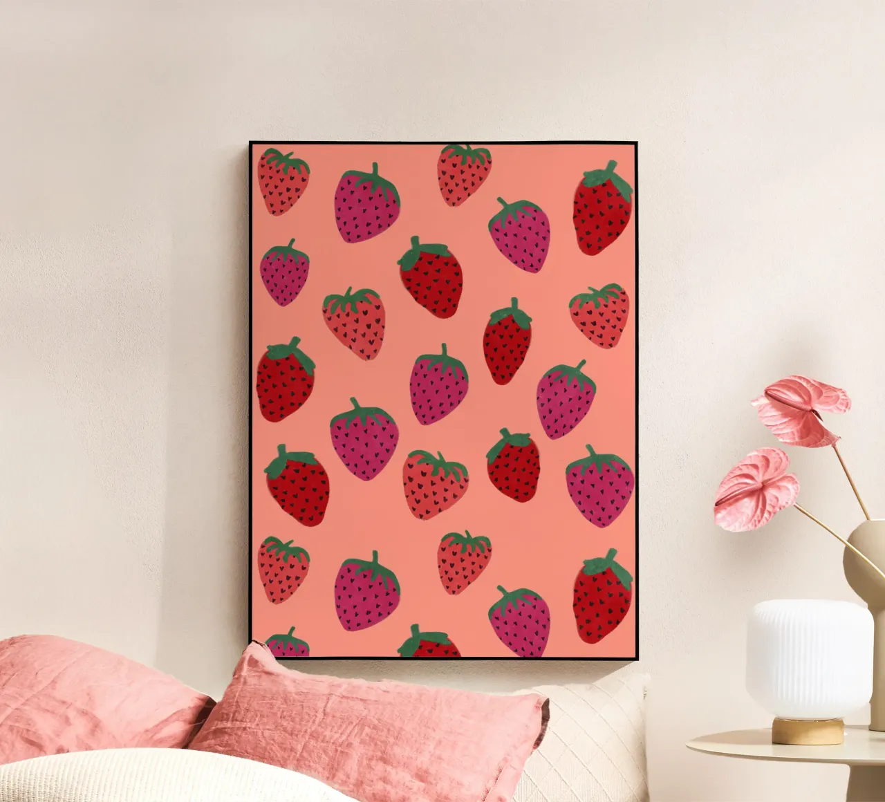 Strawberry Pattern plexiglass da Illustration Raissa Oltmanns