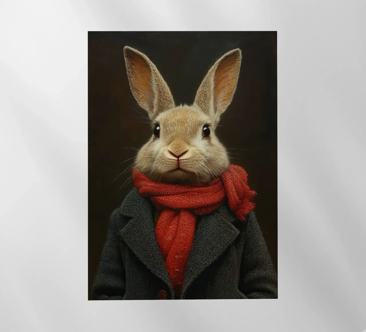 Un coniglio in inverno pellicola backlit da Nikis Art Studio