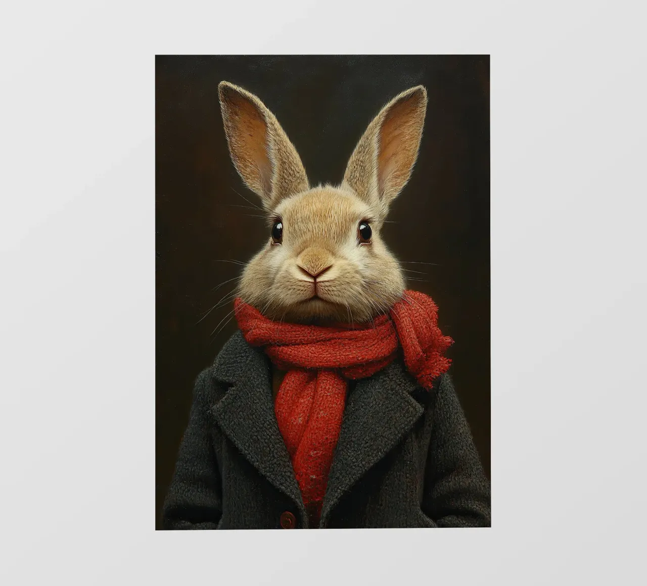 Un coniglio in inverno telo in pvc da Nikis Art Studio