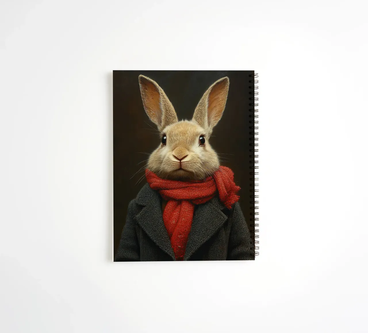 Un coniglio in inverno diario ad anelli da Nikis Art Studio