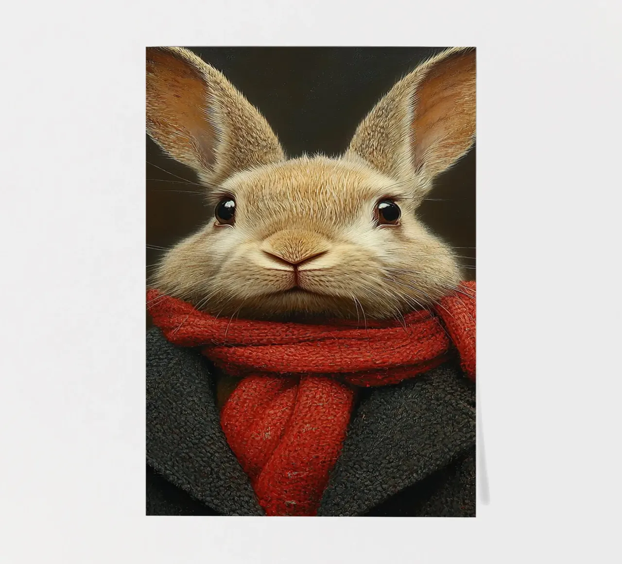 Un coniglio in inverno foglio adesivo da Nikis Art Studio