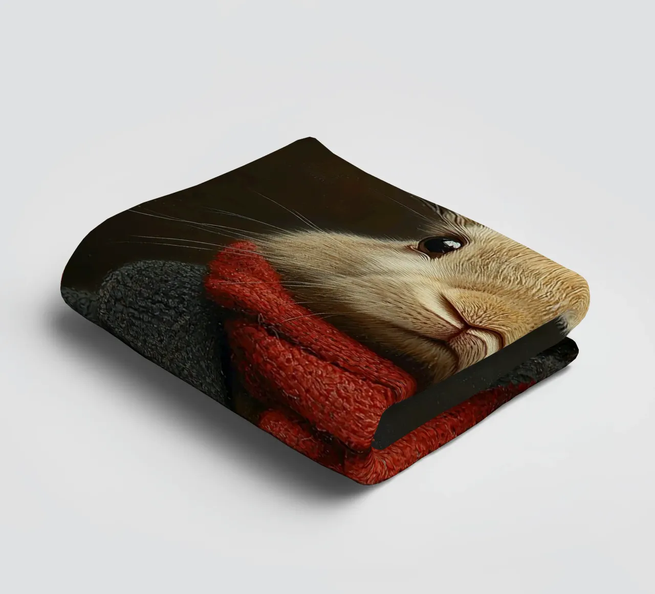 Un coniglio in inverno asciugamano da bagno da Nikis Art Studio