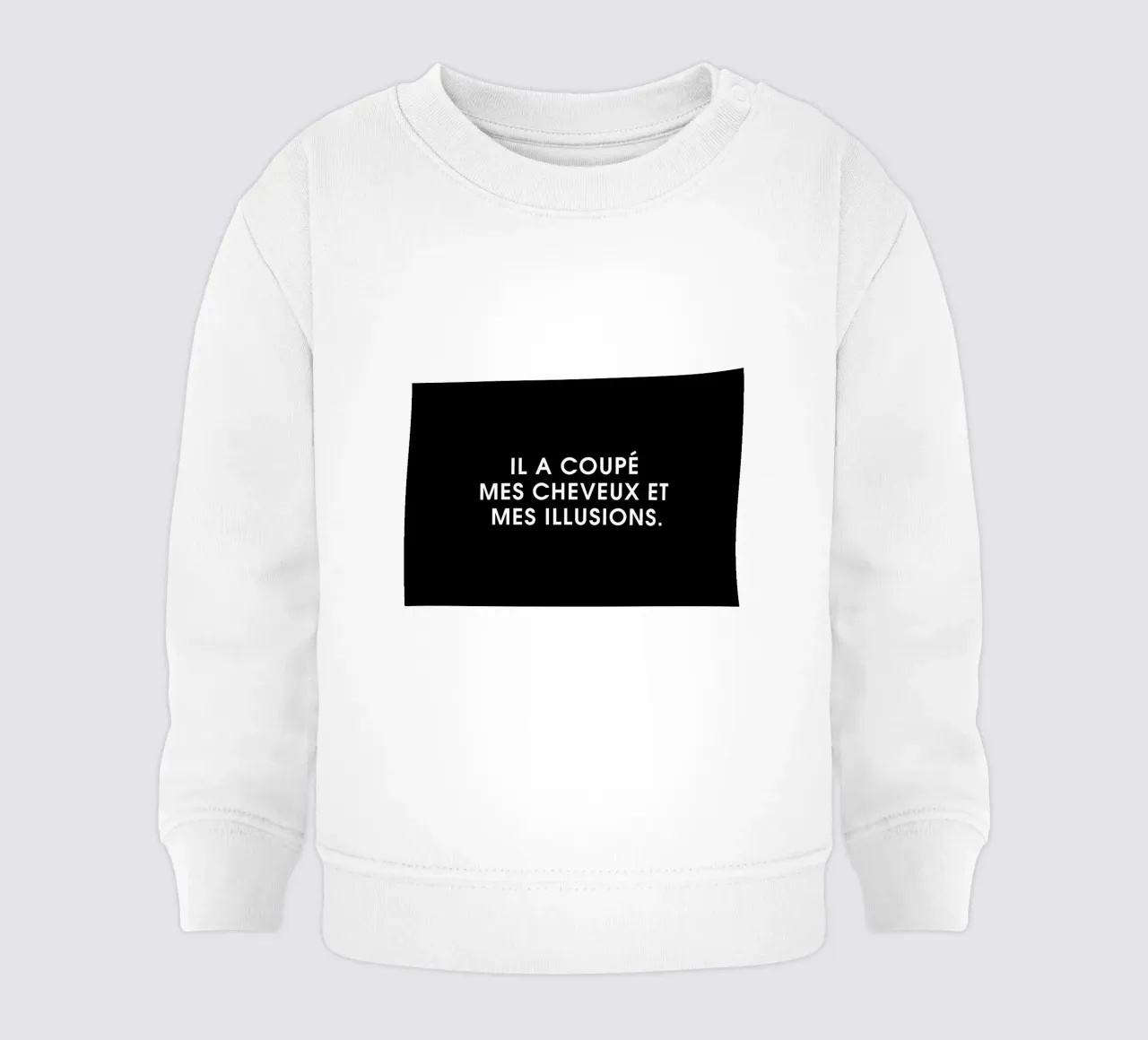 Il a coupé mes cheveux et mes illusions - Black felpa neonato da Intertitres