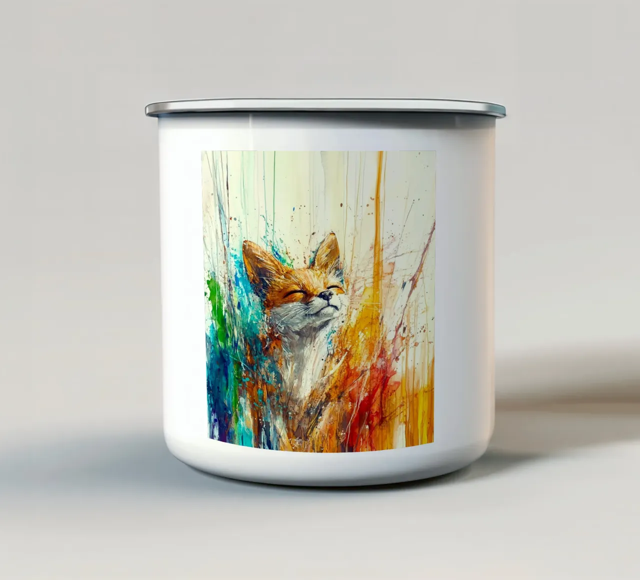 Fox enamel mug by Sabrina Ziegenhorn