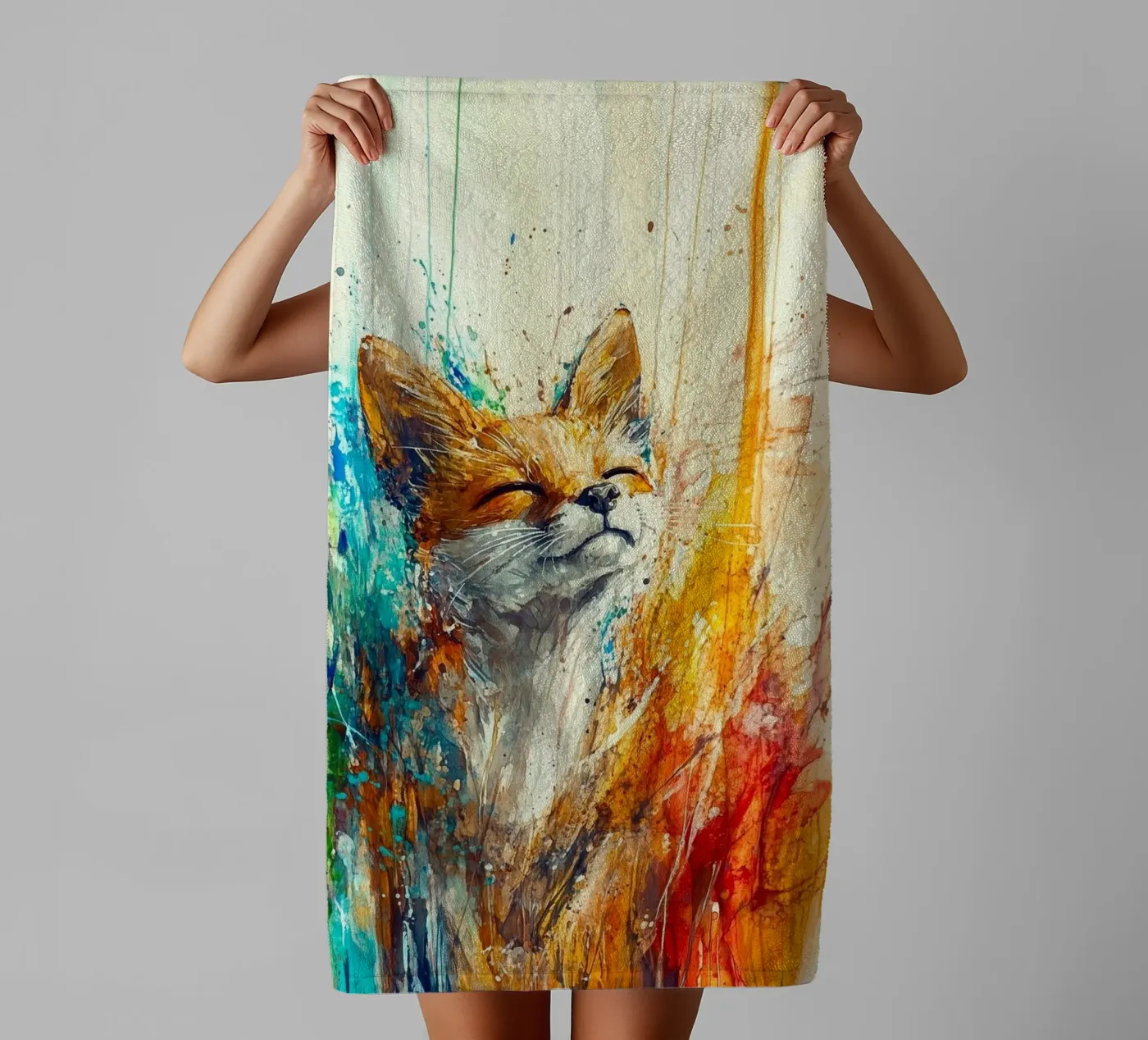 Fox towel by Sabrina Ziegenhorn