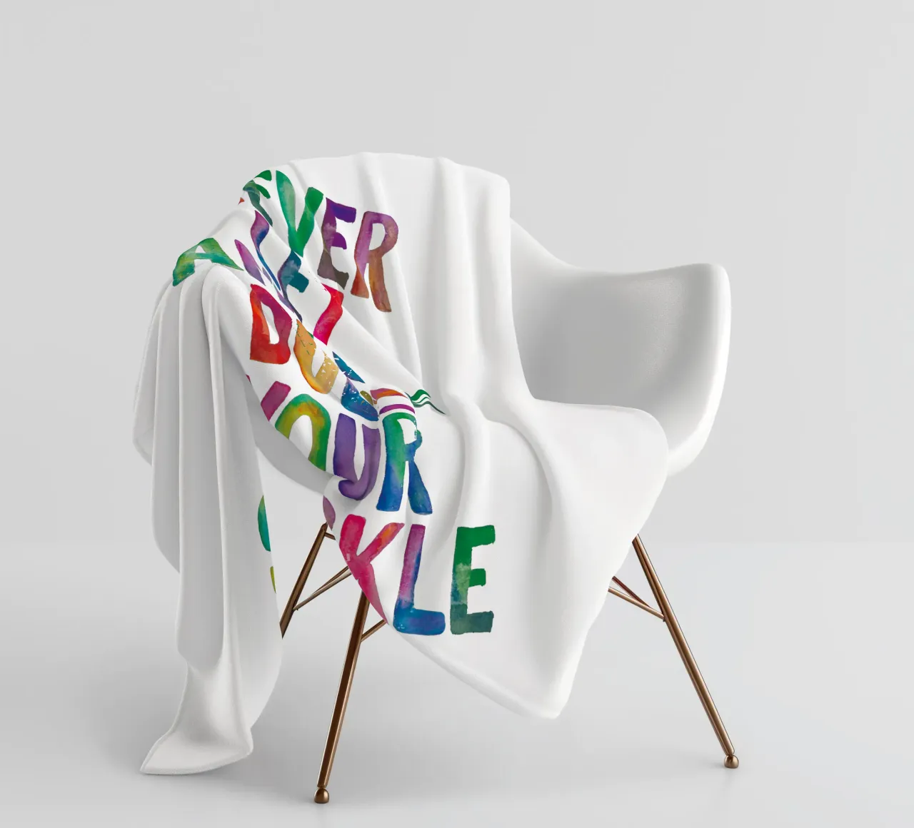 Never Let Anyone Dull Your Sparkle Regenbogen Typografie Des Fleecedecke von THE MOTIVATED TYPE