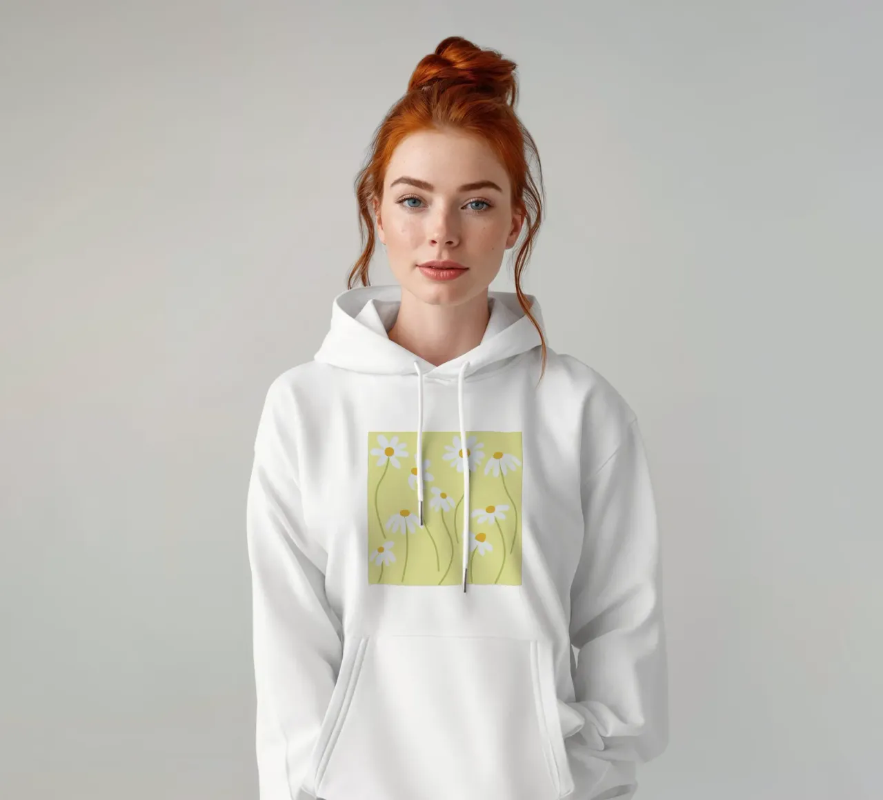 Modello a margherita felpa con cappuccio da Illustration Raissa Oltmanns