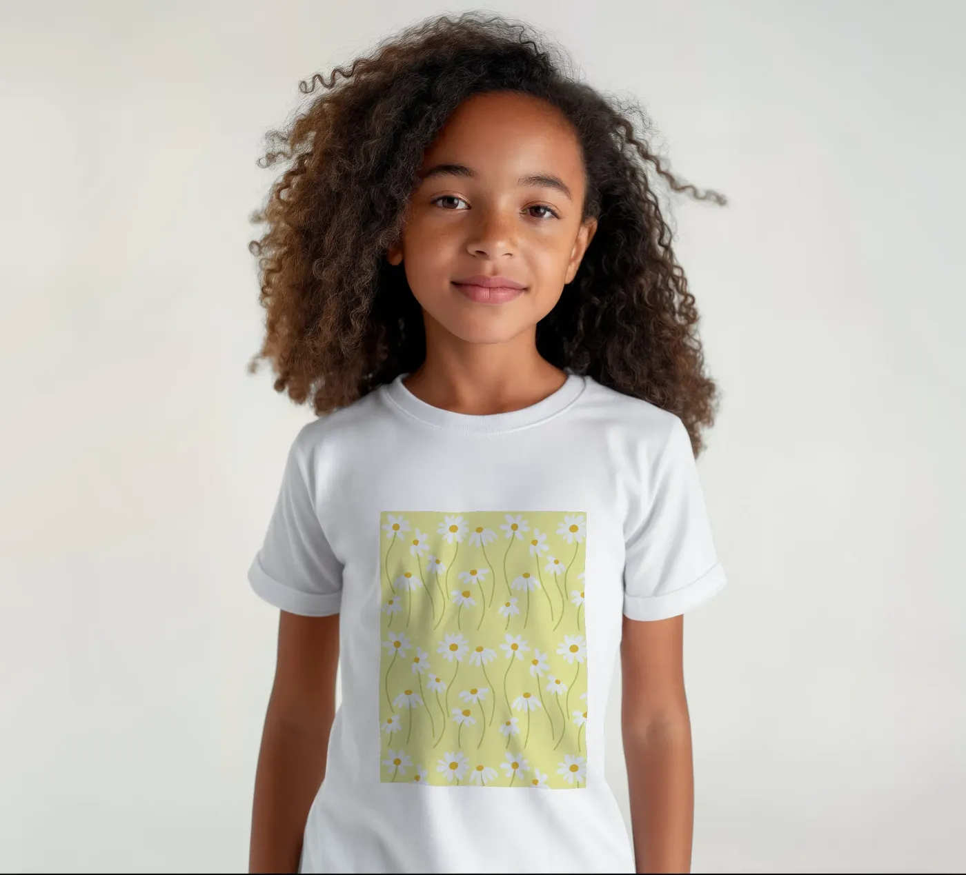 Daisy pattern Kinder T-Shirt von Illustration Raissa Oltmanns