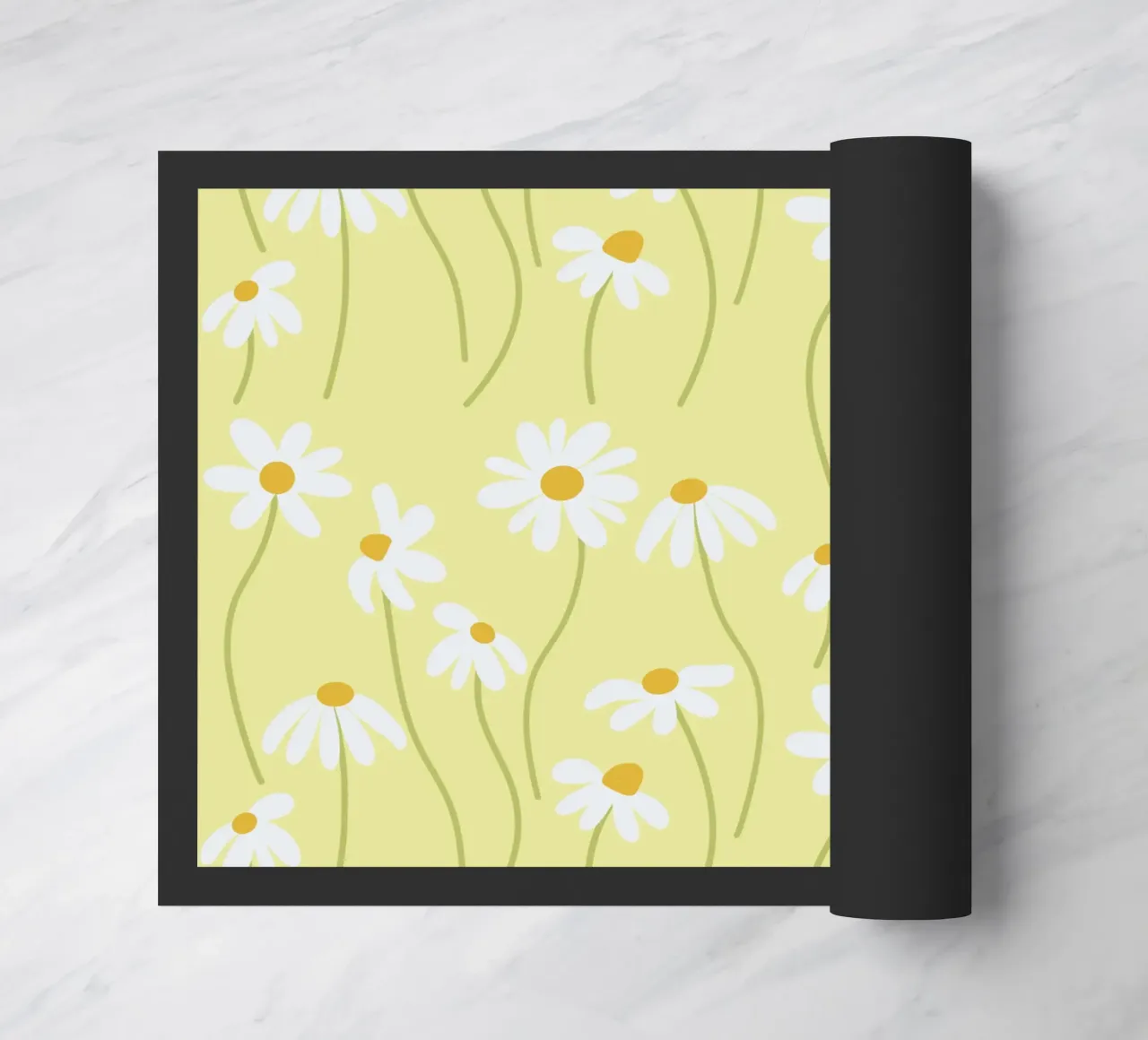 Daisy pattern doormat by Illustration Raissa Oltmanns