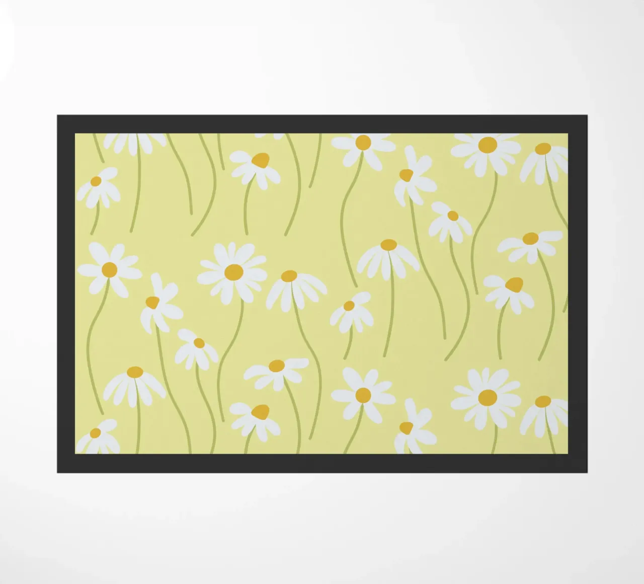 Daisy pattern doormat by Illustration Raissa Oltmanns