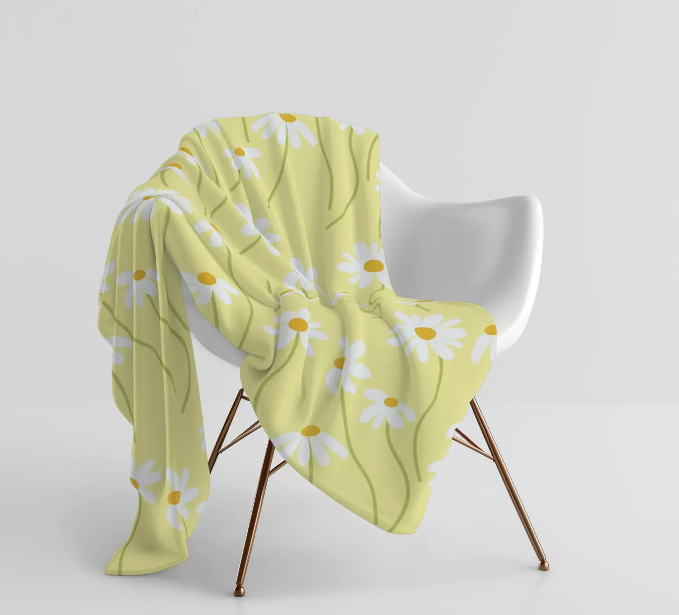 Motif marguerite plaid polaire de Illustration Raissa Oltmanns