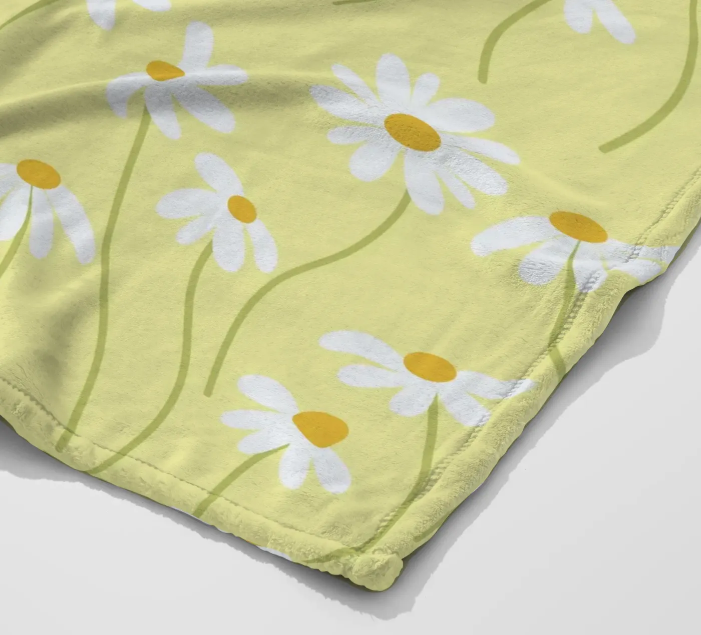 Motif marguerite plaid polaire de Illustration Raissa Oltmanns