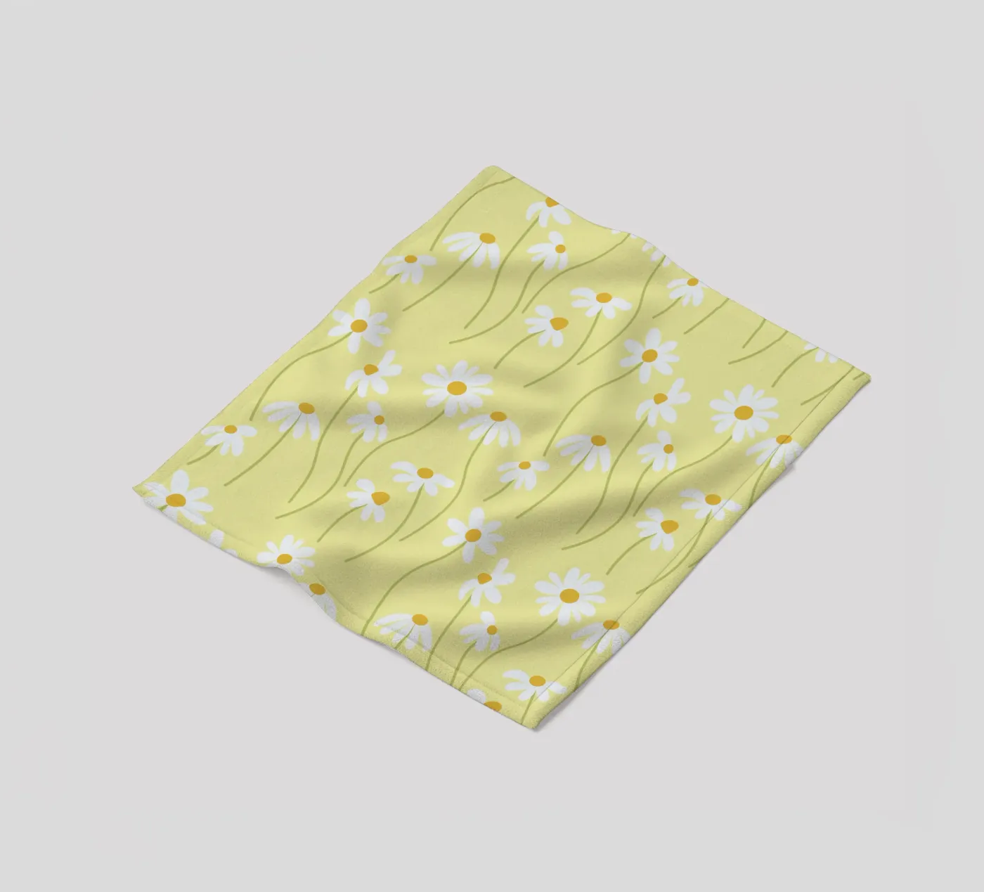 Motif marguerite plaid polaire de Illustration Raissa Oltmanns