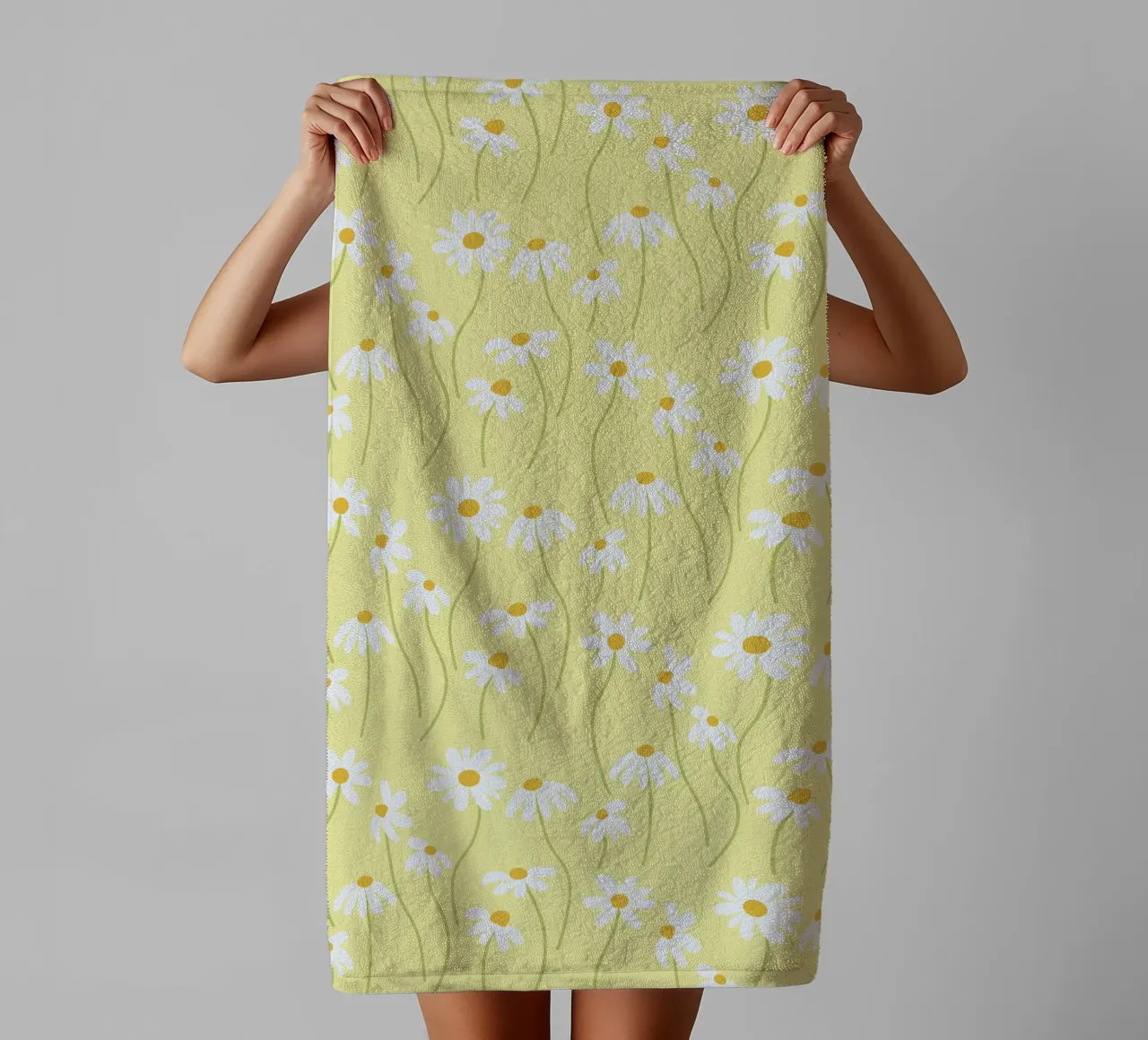 Daisy pattern towel by Illustration Raissa Oltmanns