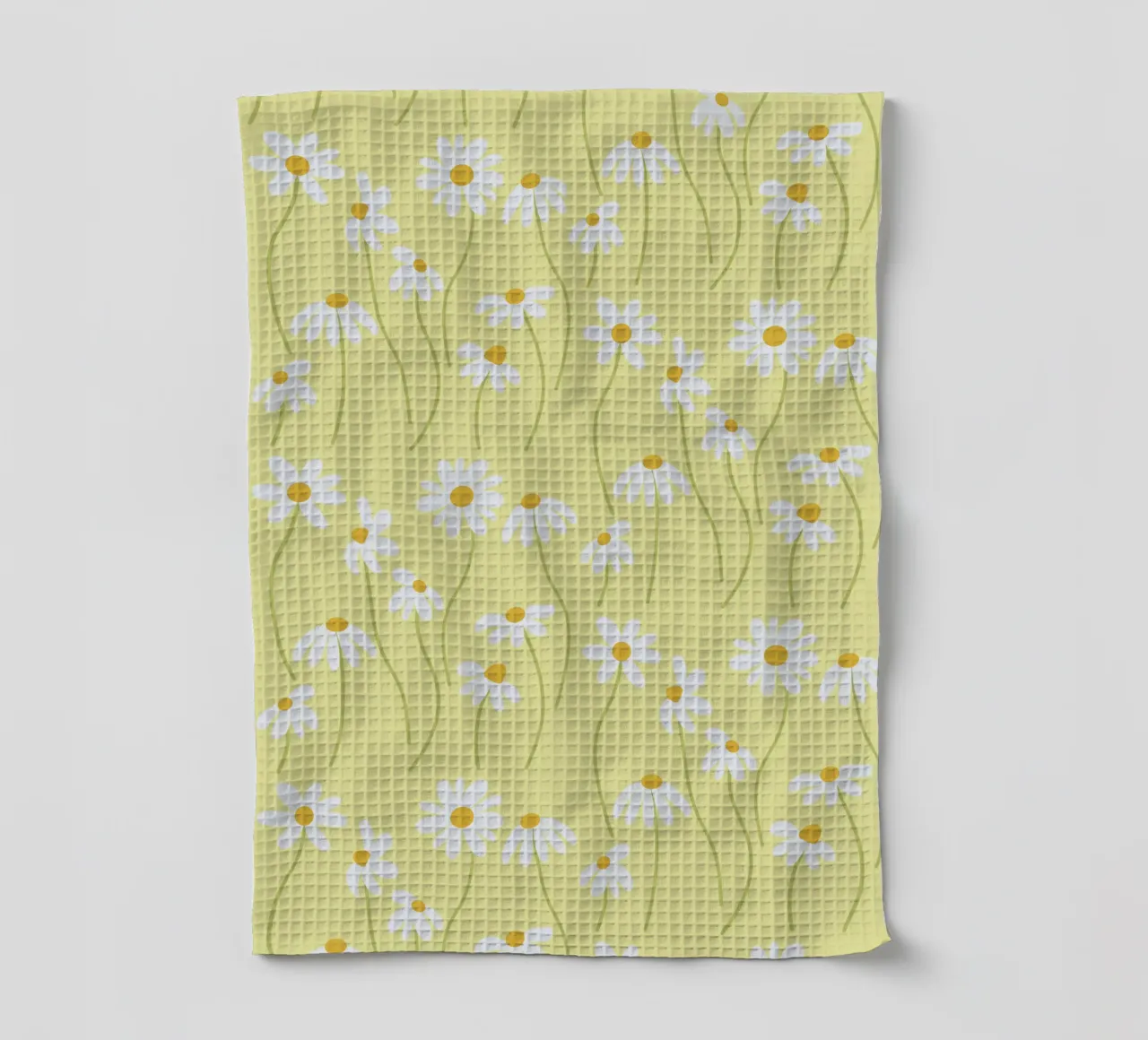 Gänseblümchen Muster Geschirrtuch von Illustration Raissa Oltmanns