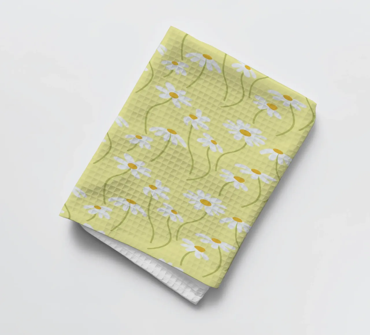 Gänseblümchen Muster Geschirrtuch von Illustration Raissa Oltmanns