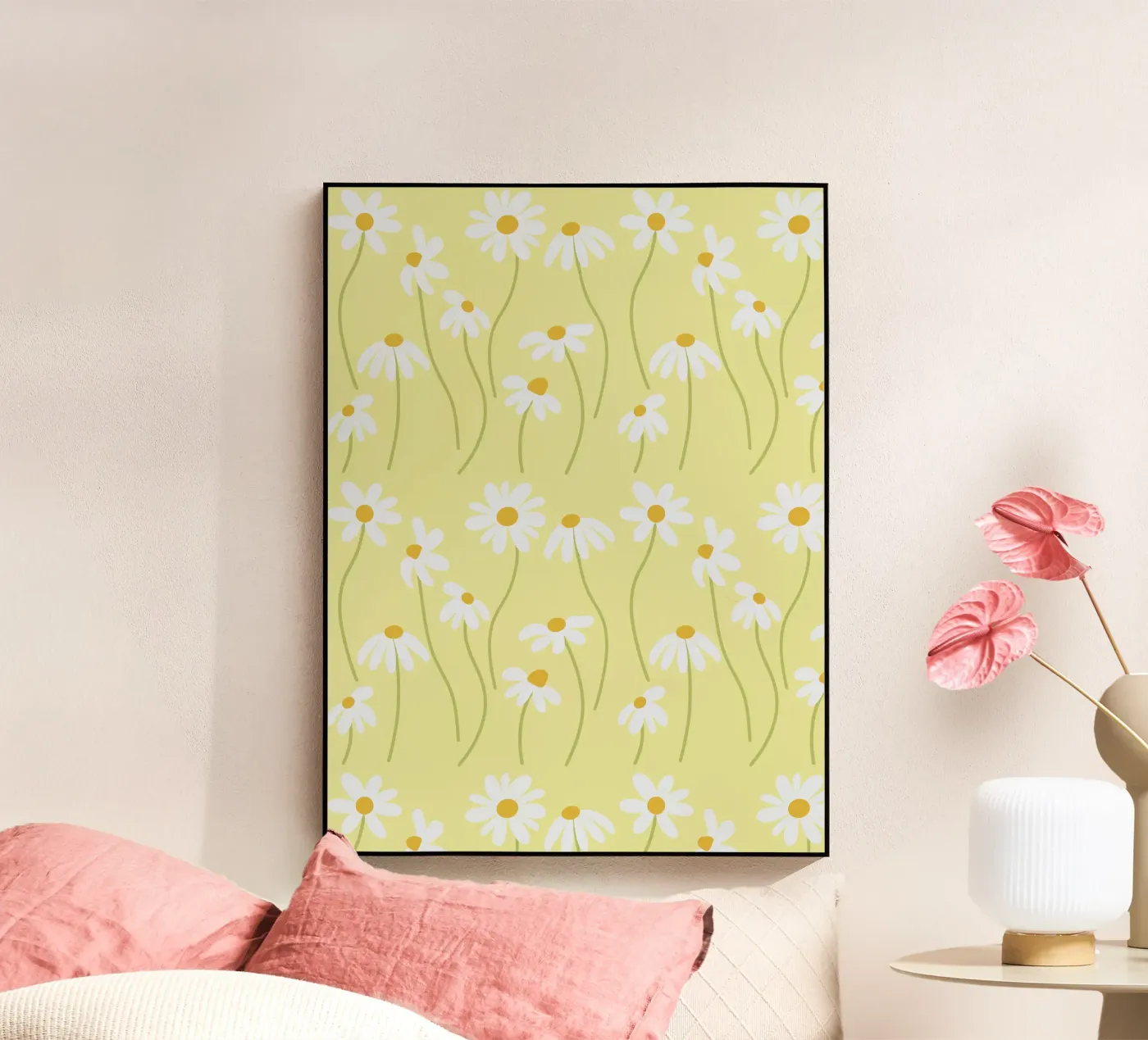 Gänseblümchen Muster Acryl-Glas von Illustration Raissa Oltmanns