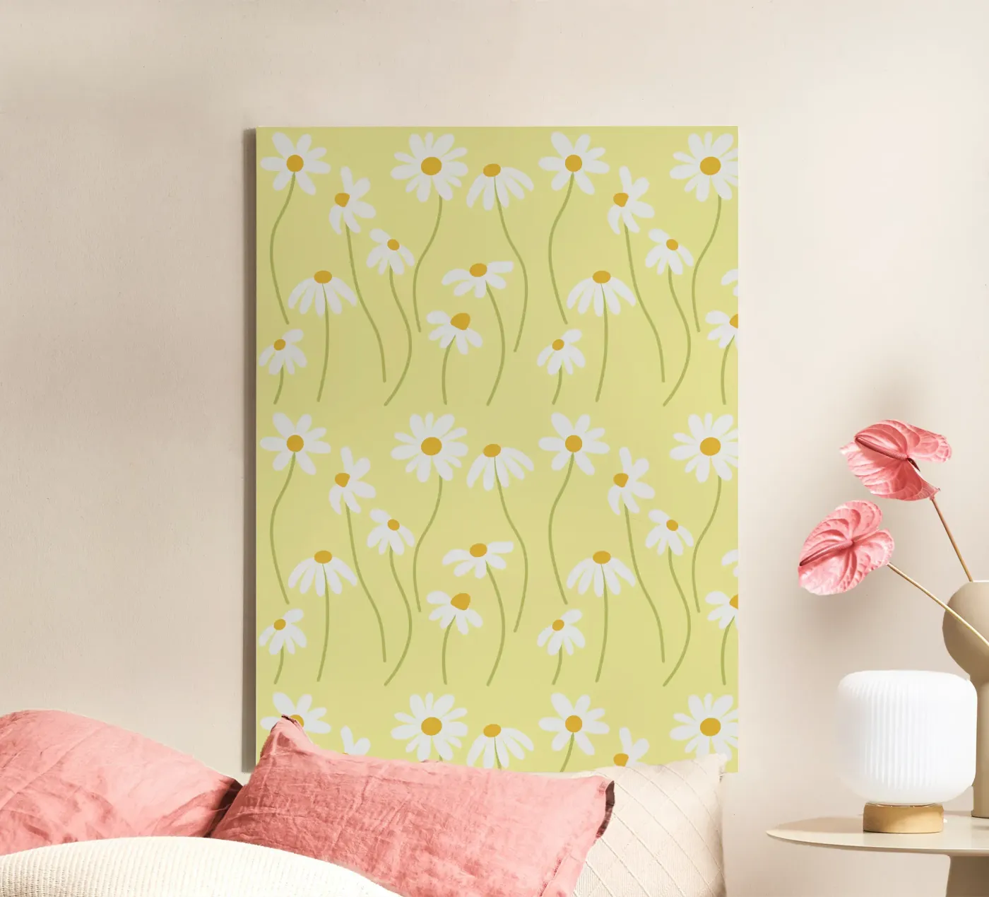 Daisy pattern tela da Illustration Raissa Oltmanns