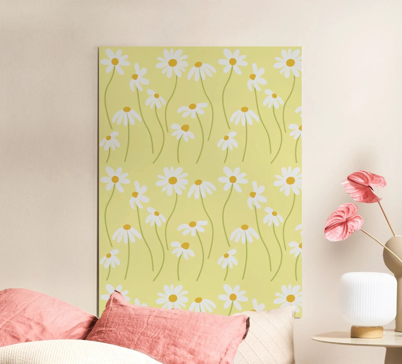 Gänseblümchen Muster Poster von Illustration Raissa Oltmanns