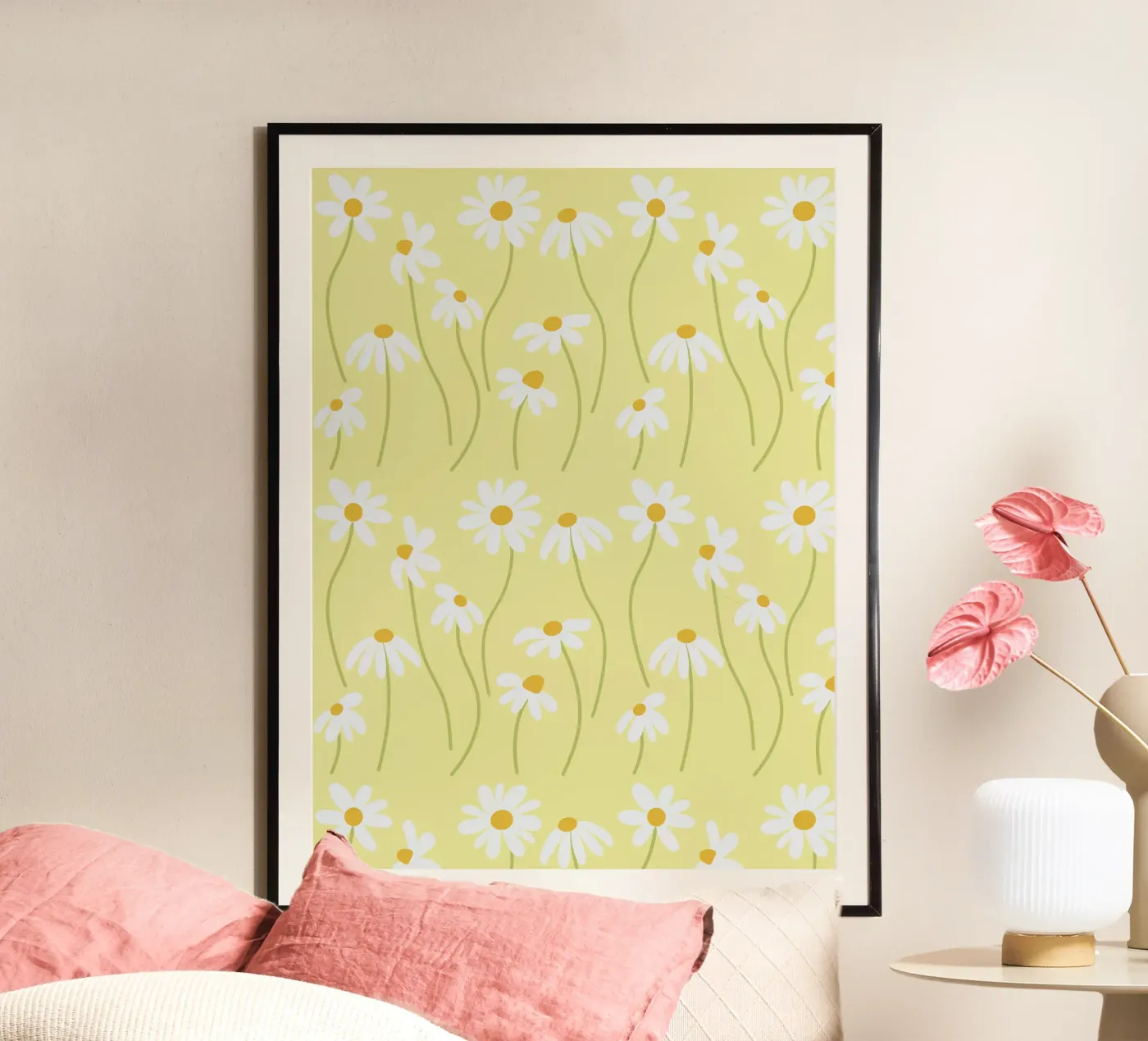 Daisy pattern poster by Illustration Raissa Oltmanns