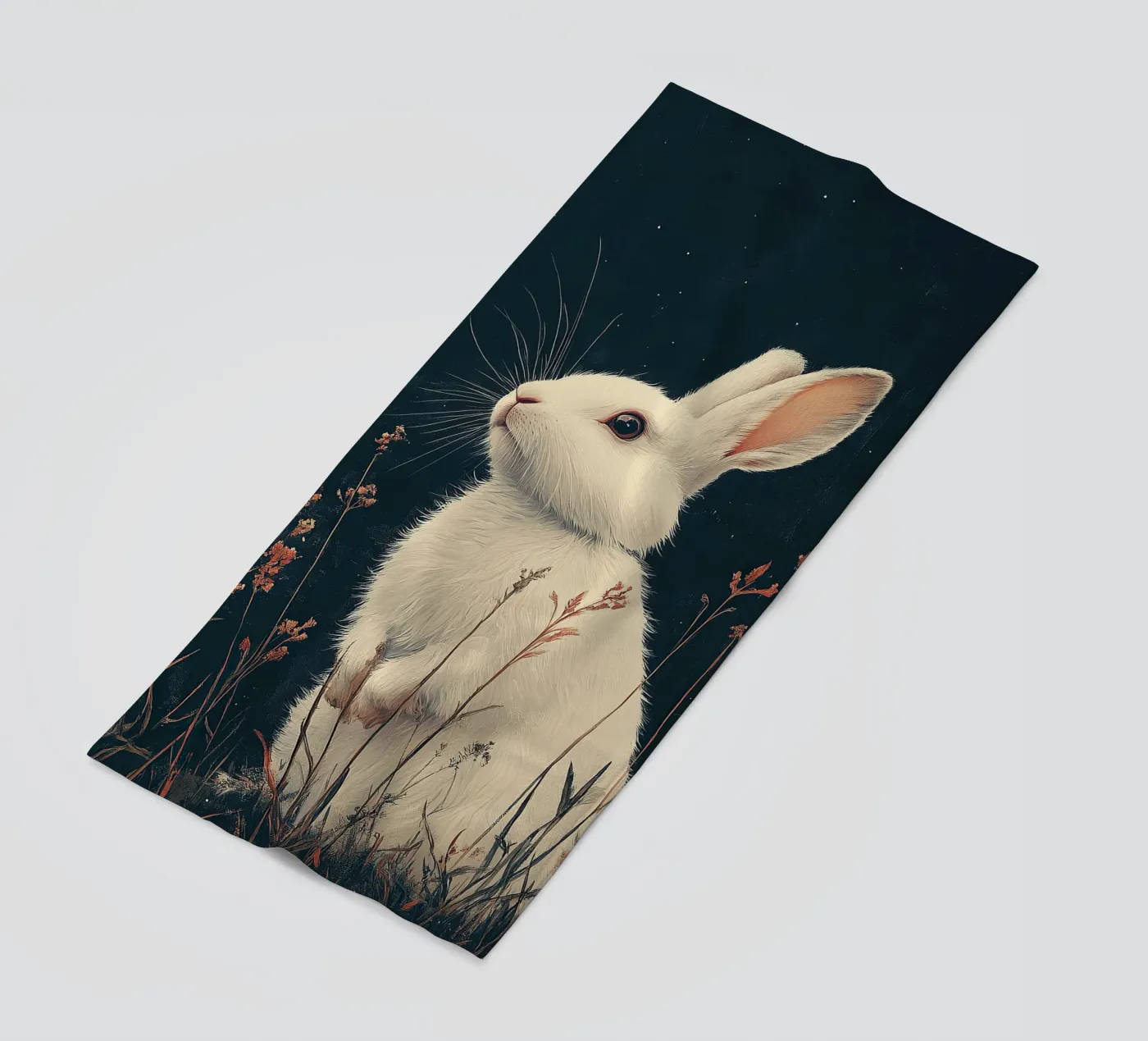 Rabbit Strandtuch von Nikis Art Studio
