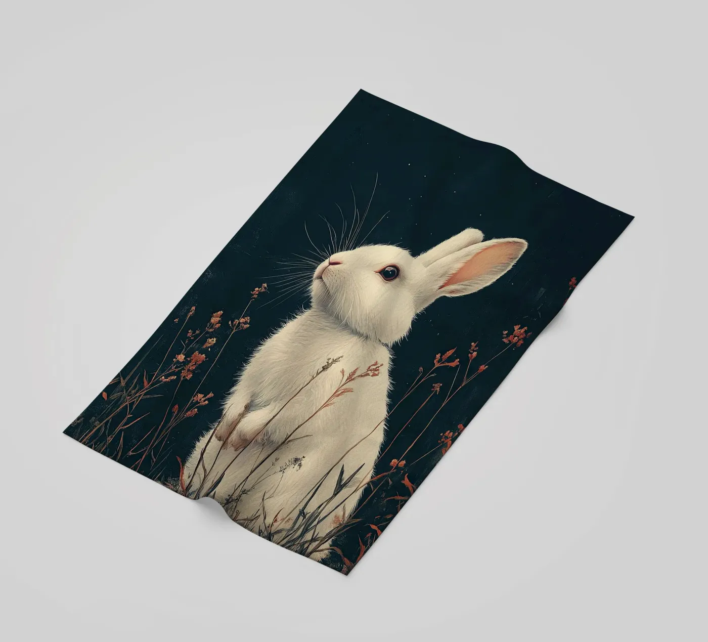 Rabbit Strandtuch von Nikis Art Studio